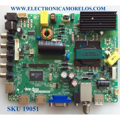 MAIN / FUENTE / (COMBO) / ELEMENT ELEFT407 / TP.MS3393.PB851 / F50TPMS3393PB851007 / E254667 / PANEL D400D3-GG54-COX / MODELO ELEFT407 G1400